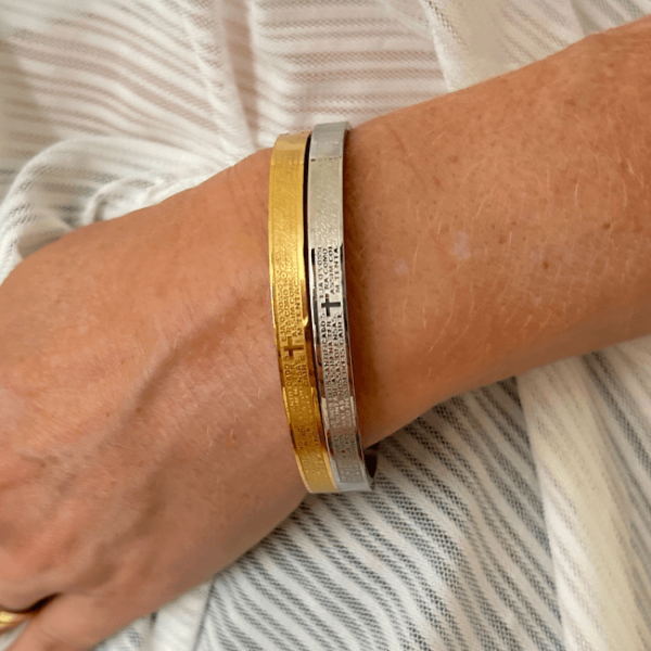 Bracelete 6mm Oração do Pai Nosso em Aço Inoxidável - Image 5