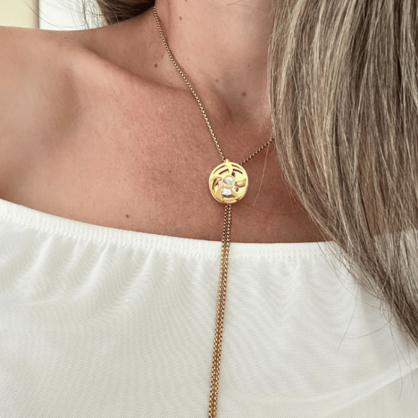Colar Gravata Dourado em Aço Inoxidável - Image 3