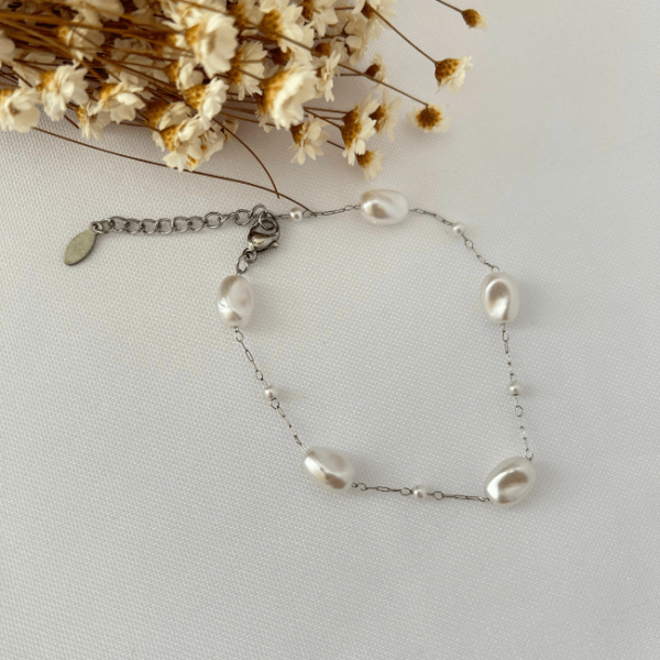 Pulseira Pérolas em Aço Inoxidável - Image 4