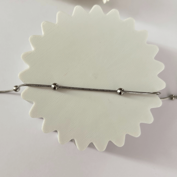 Pulseira Rabo de Rato com Bolinhas em Aço Inoxidável - Image 2